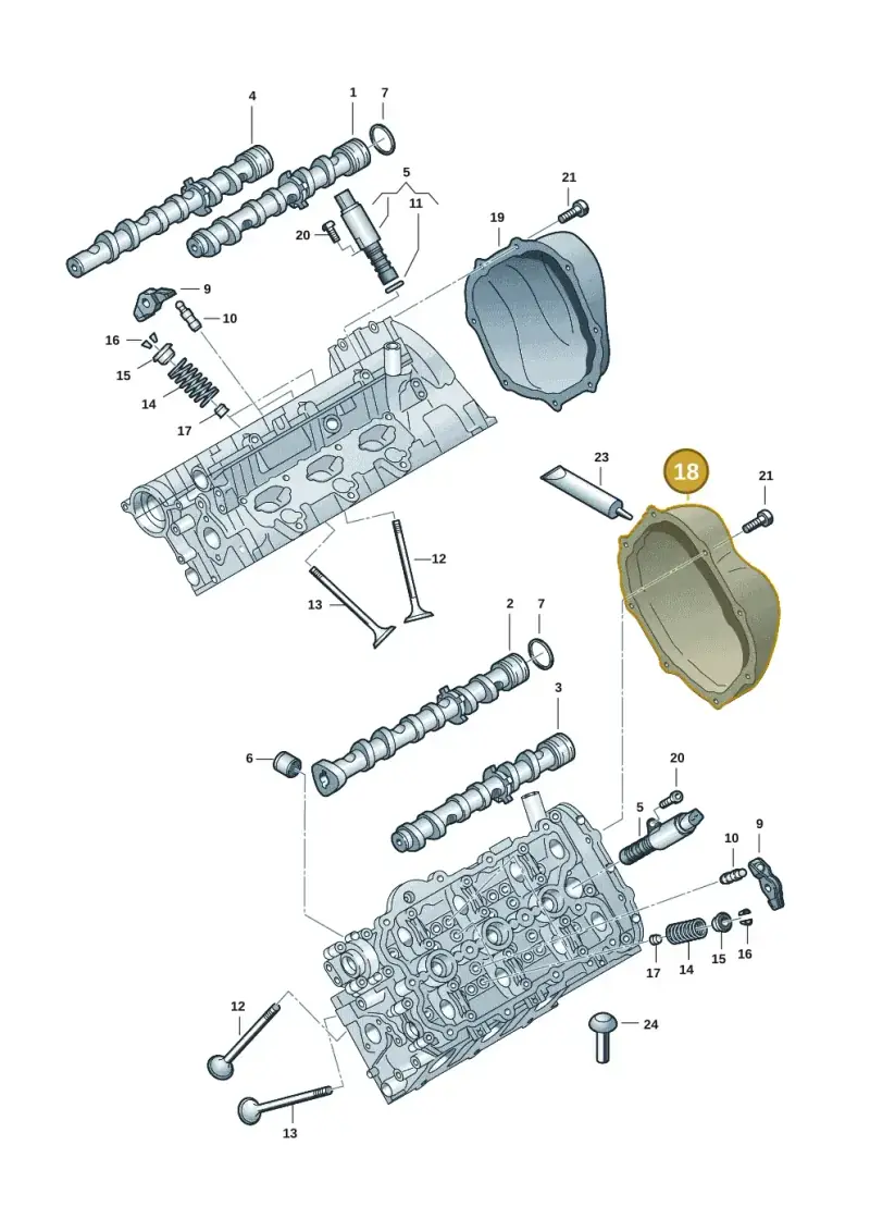06E109285J — Audi Q7 qu. 3.0 TDI (2009-2015) diagram 648109101, position 18