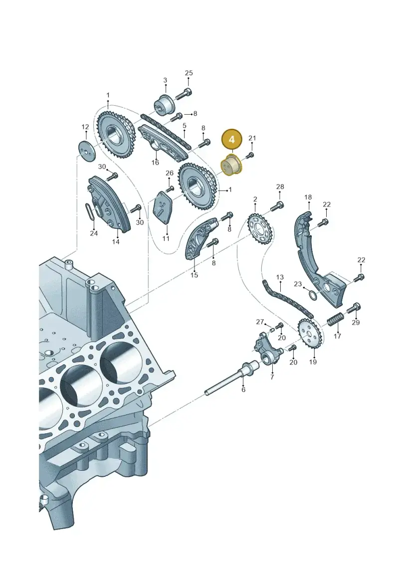 06E109289 — Audi A7 Sportback (2014-2018) diagram 711109200, position 4
