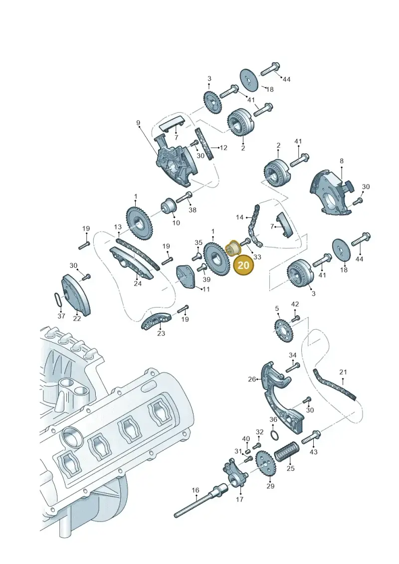 06E109289 — Audi A6 Av. qu. 3.0 (2012-2018) diagram 751109350, position 20
