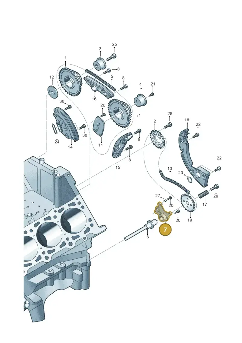 06E109360A — Audi A7 Sportback (2014-2018) diagram 711109200, position 7