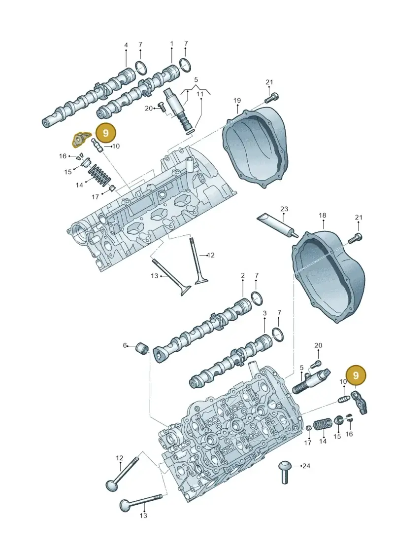 06E109409M — Audi Q5 qu. 2.0 TDI (2008-2012) diagram 648109100, position 9