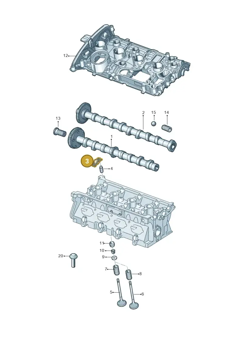 06E109417AB — Audi A3 Sportback (2019-2021) diagram 849109090, position 3