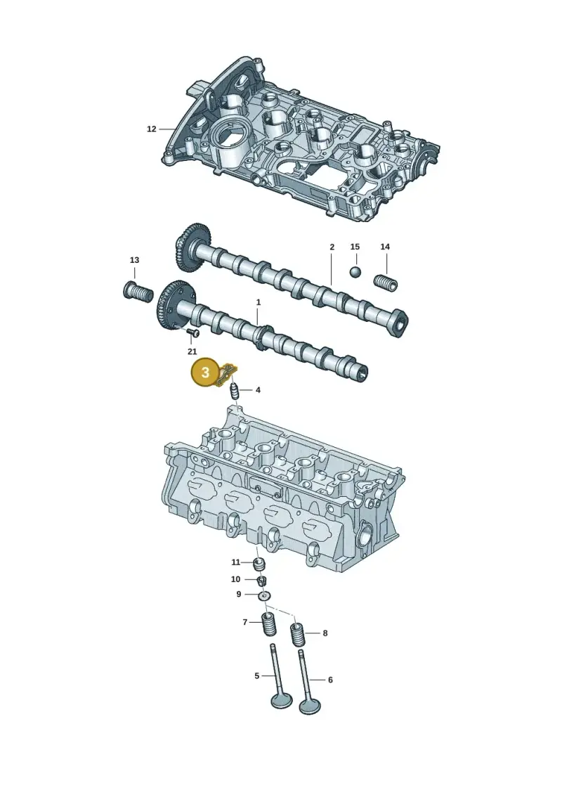 06E109417AL — Audi A5 Limo 2.0 (2024-) diagram 849109091, position 3