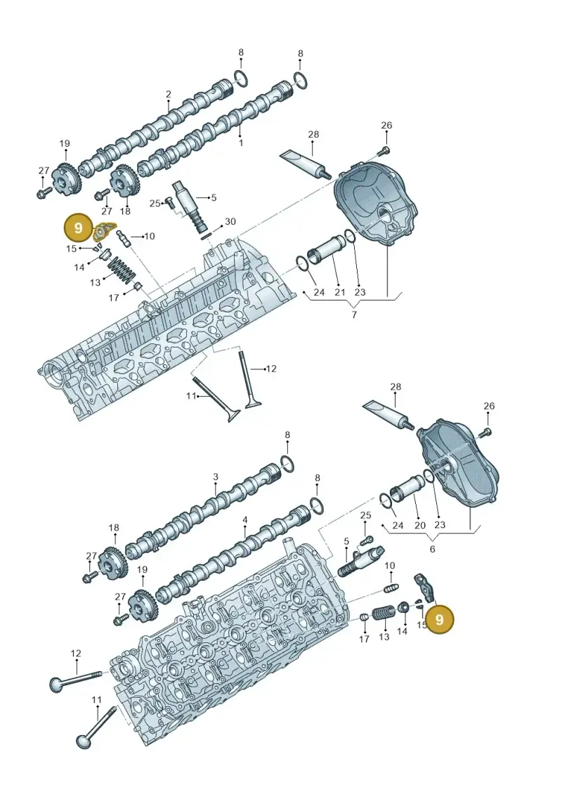 06E109417E — Audi A6 2.7 TDI (2008-2011) diagram 448109520, position 9