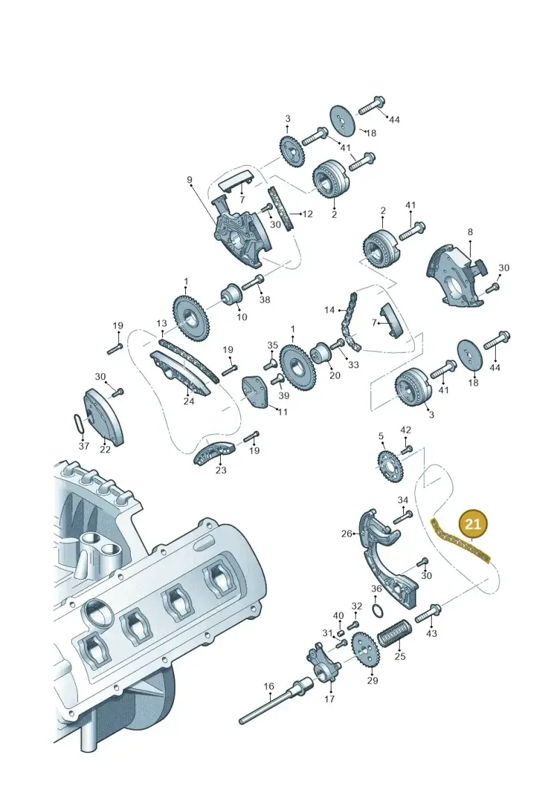 06E109465 — Audi Q5 qu. 2.0 TDI (2012-2017) diagram 724109350, position 21