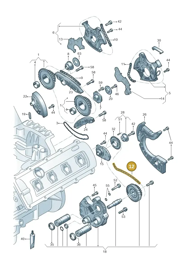 06E109465BB — Audi RS5 Cabrio (2012-2015) diagram 759109300, position 12