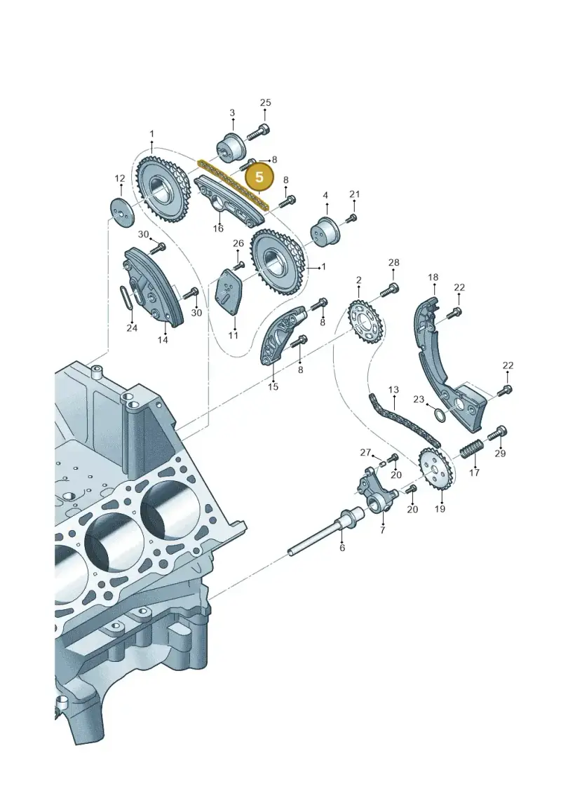 06E109465BC — Audi A7 Sportback (2014-2018) diagram 711109200, position 5