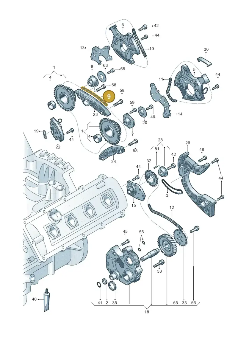 06E109465BC — Audi R8 Spyder (2015-2024) diagram 872109300, position 9