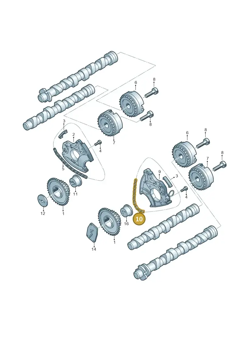 06E109465BJ — Audi A6 1.8 (2015-2019) diagram 711109210, position 10