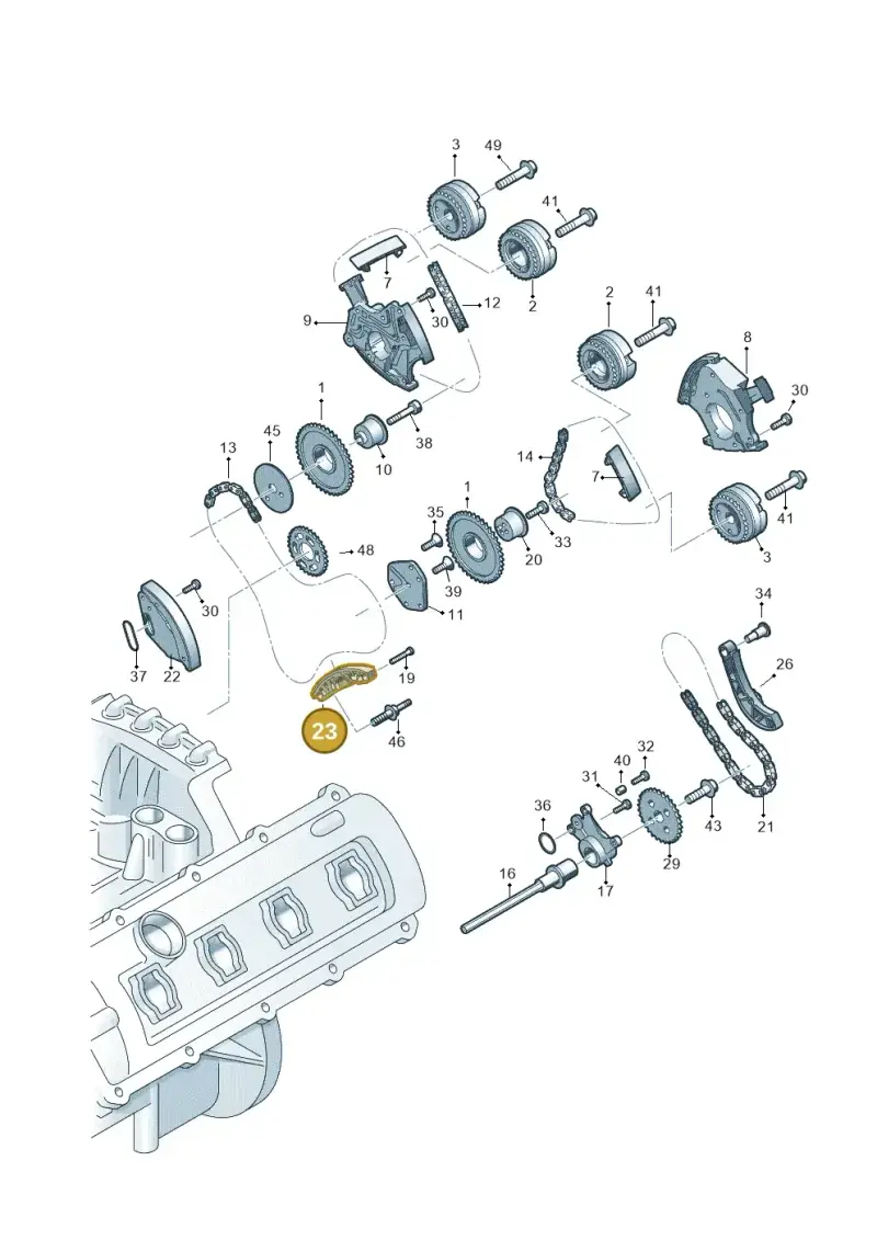 06E109469A — Audi Q7 qu. 3.0 TDI (2015-2019) diagram 771109300, position 23
