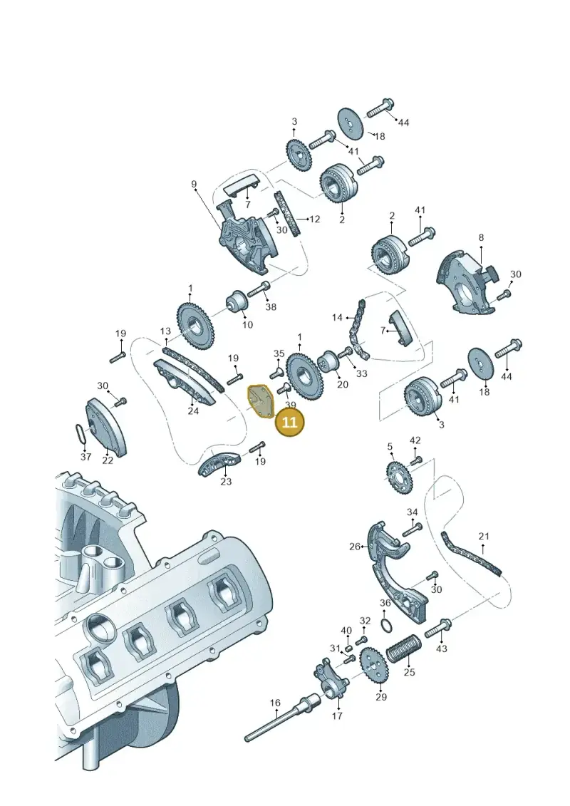 06E109493 — Audi Q5 qu. 2.0 TDI (2012-2017) diagram 724109350, position 11