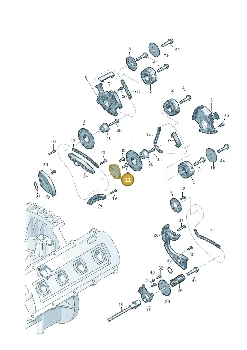 06E109493 — Audi A6 Av. qu. 3.0 (2012-2018) diagram 751109350, position 11