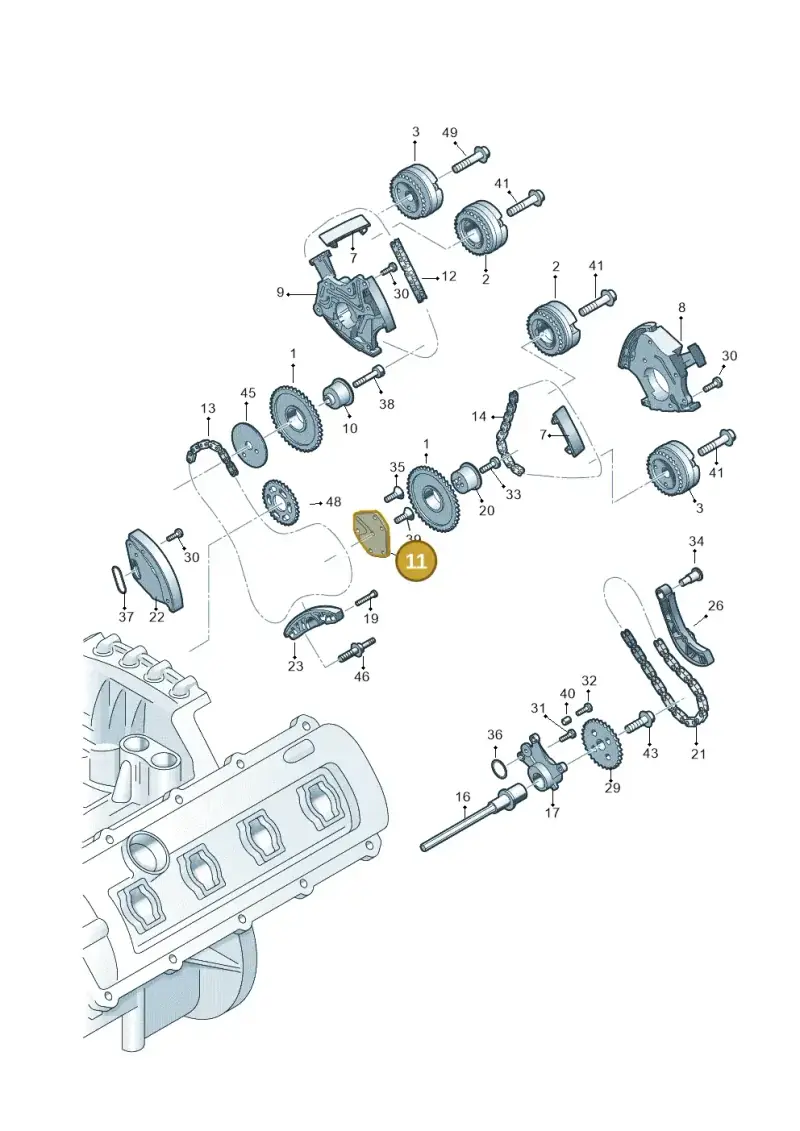 06E109493 — Audi Q7 qu. 3.0 TDI (2015-2019) diagram 771109300, position 11