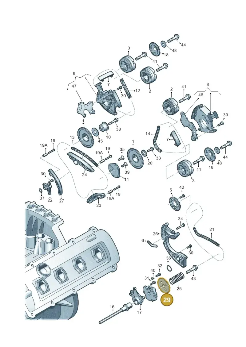 06E109570B — Audi Q5 qu. 2.0 TDI (2008-2012) diagram 448109550, position 29