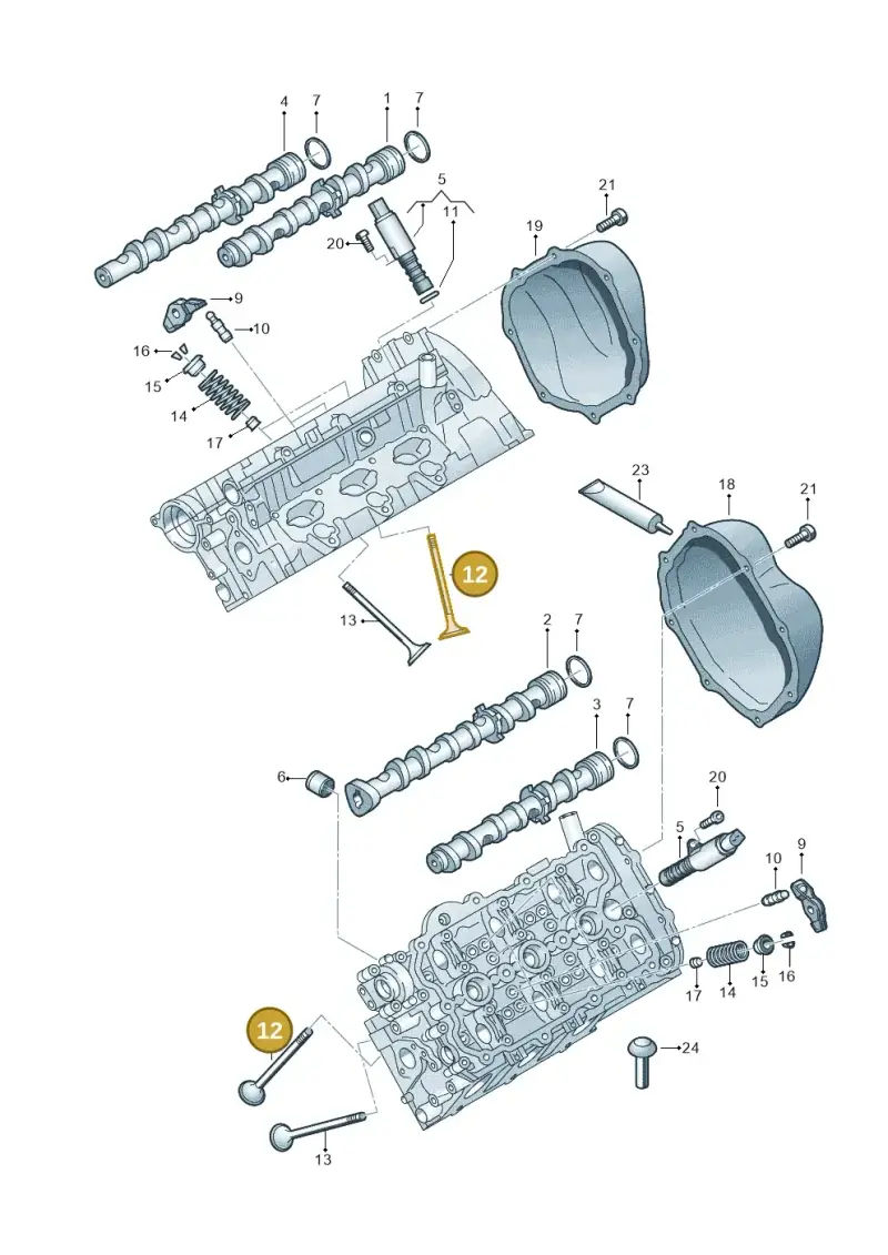 06E109601E — Audi A7 Sportback (2014-2018) diagram 648109100, position 12