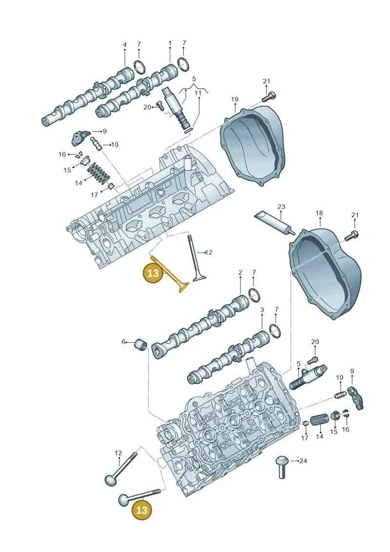 06E109611G — Audi A8L qu. 3.0 TDI (2013-2018) diagram 648109100, position 13