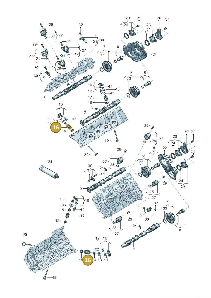 06E109623AB — Audi RS6 Avant (2019-) diagram 819109050, position 16
