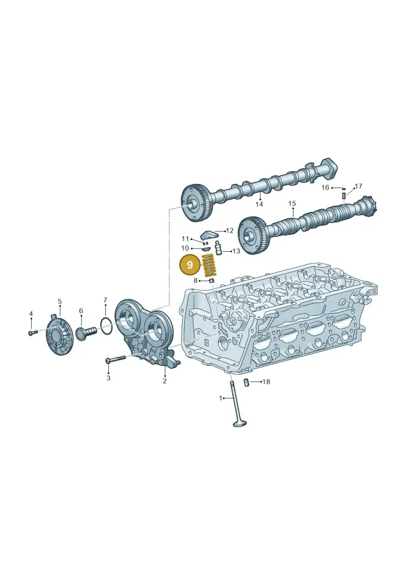 06E109623AM — Audi A3 Sportback (2019-2021) diagram 596109017, position 9