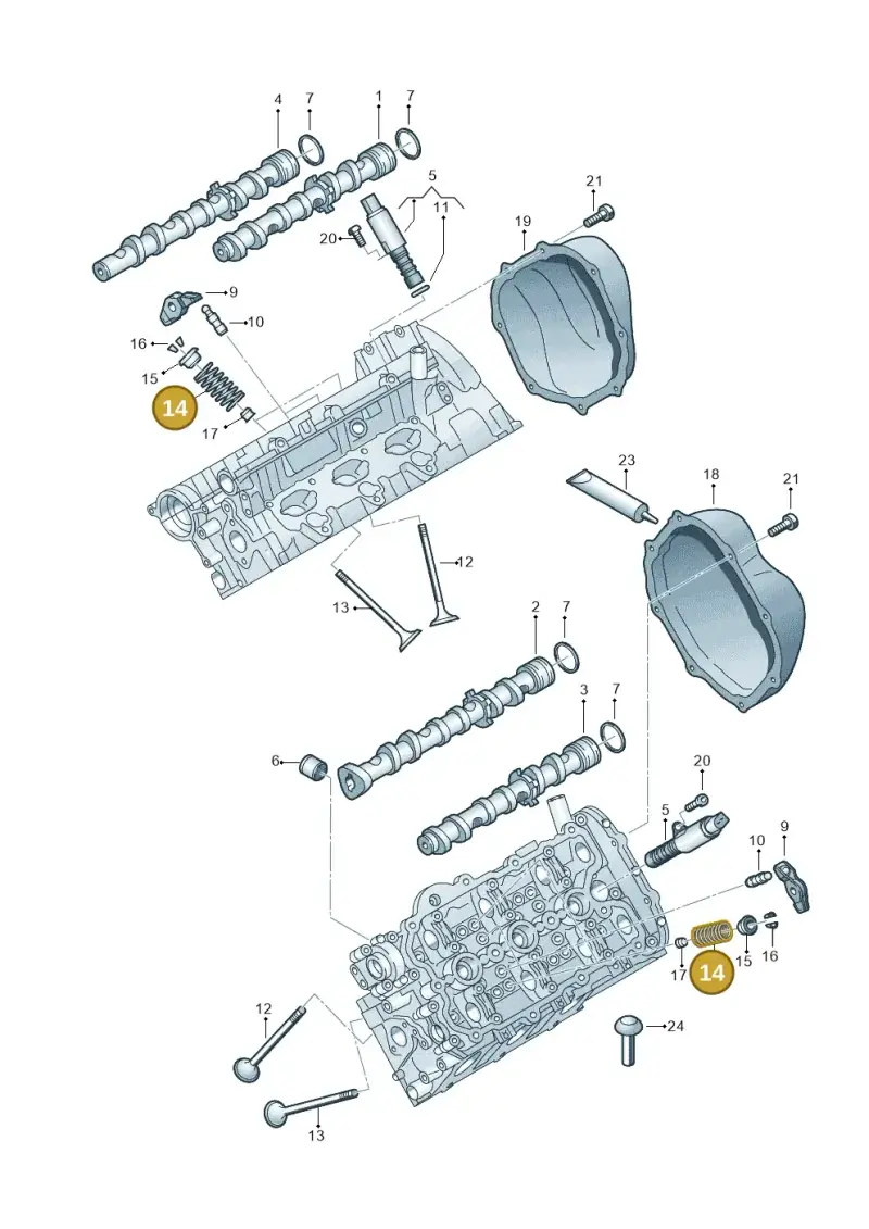 06E109623L — Audi A7 Sportback (2014-2018) diagram 648109100, position 14