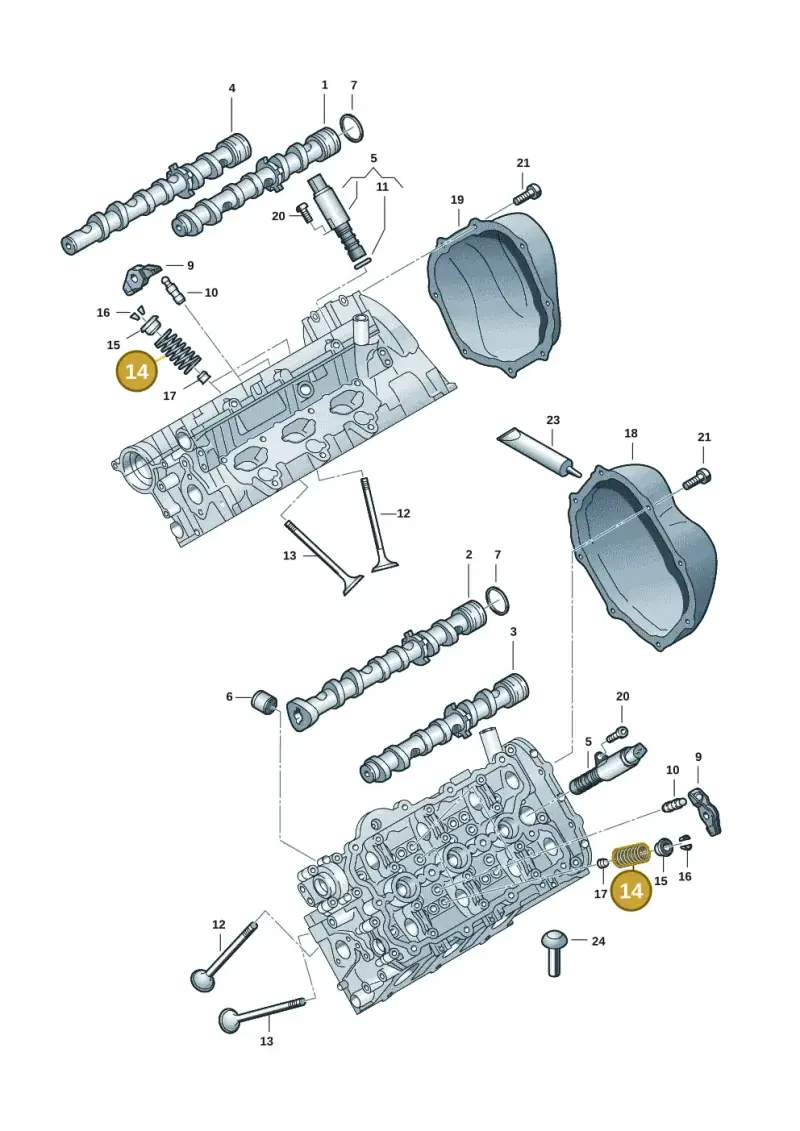 06E109623L — Audi Q7 qu. 3.0 TDI (2009-2015) diagram 648109101, position 14