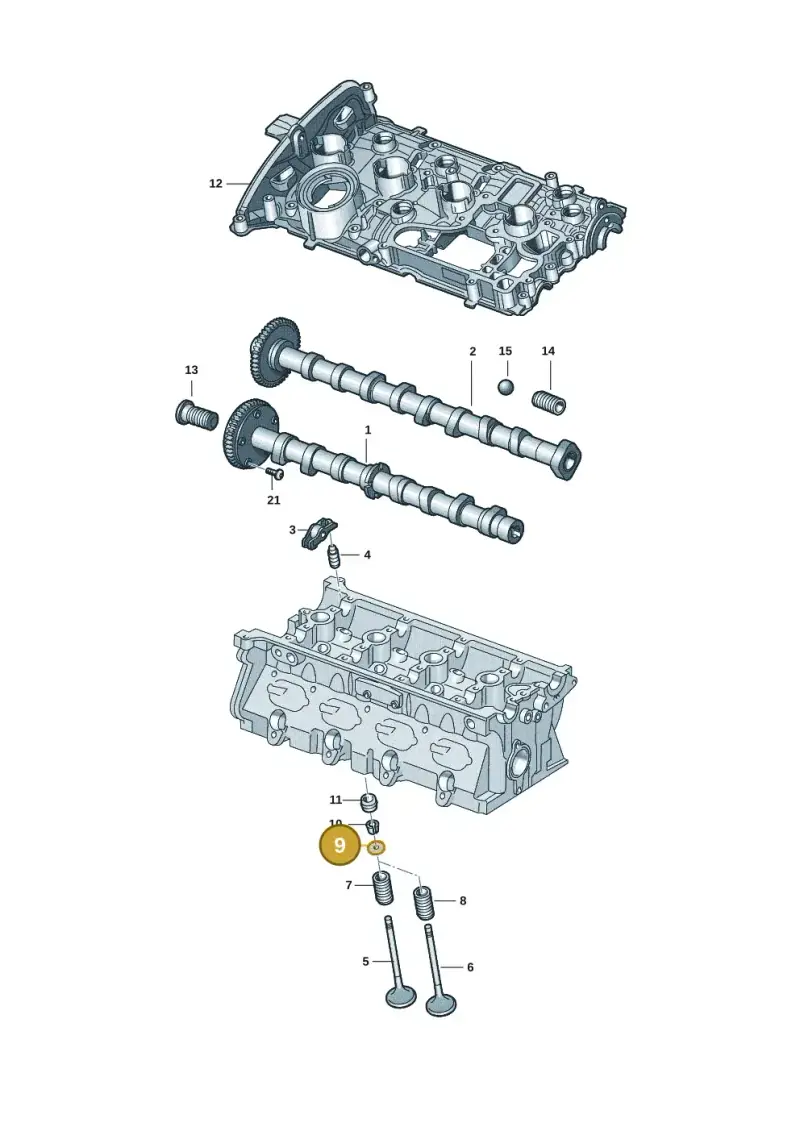06E109641A — Audi A5 Limo 2.0 (2024-) diagram 849109091, position 9
