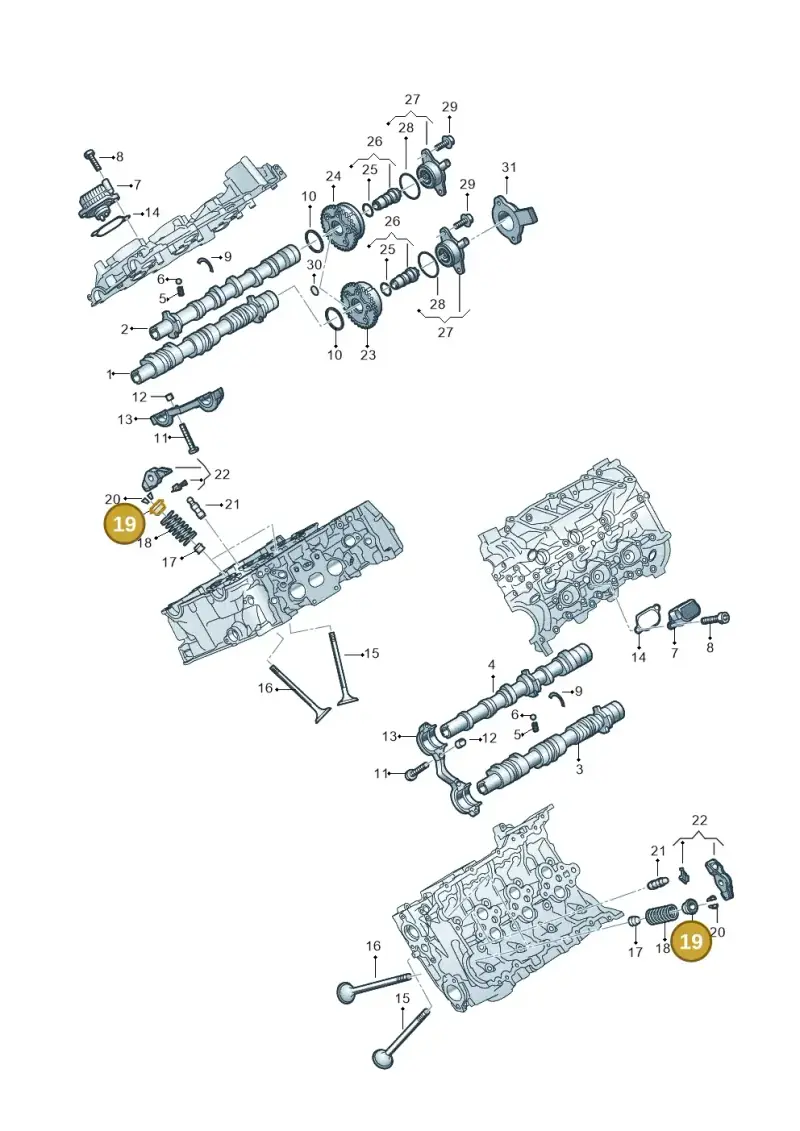 06E109641A — Audi A5 Limo 2.0 (2024-) diagram 849109180, position 19