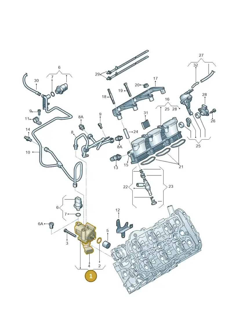 06E127025AB — Audi A6L           "CN"05> (2005-) diagram 448133740, position 1