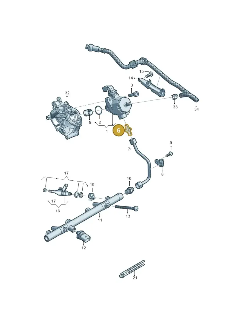 06E127065N — Audi Q8 Quattro 3,0 (2018-) diagram 429133022, position 6