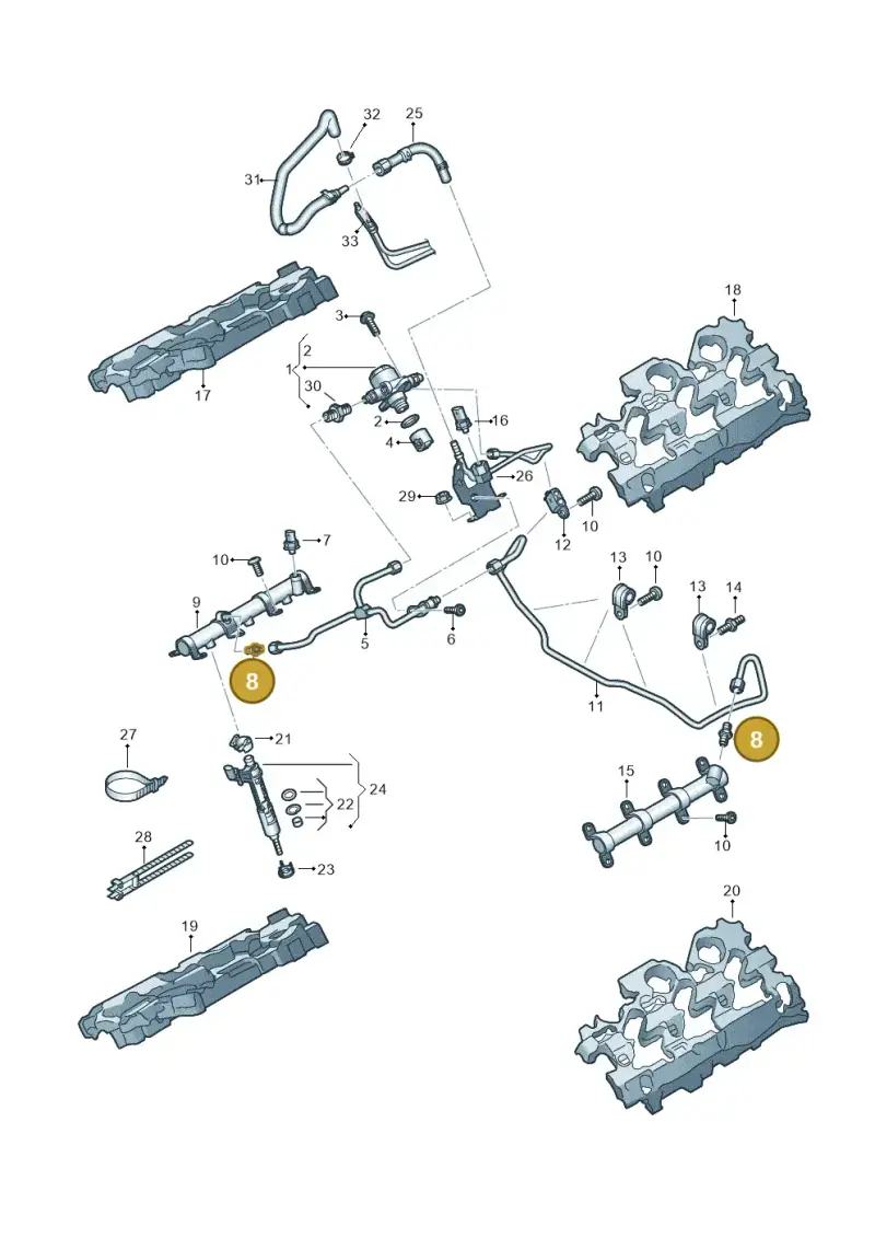 06E127065N — Audi Q8 Quattro 3,0 (2018-) diagram 439133150, position 8