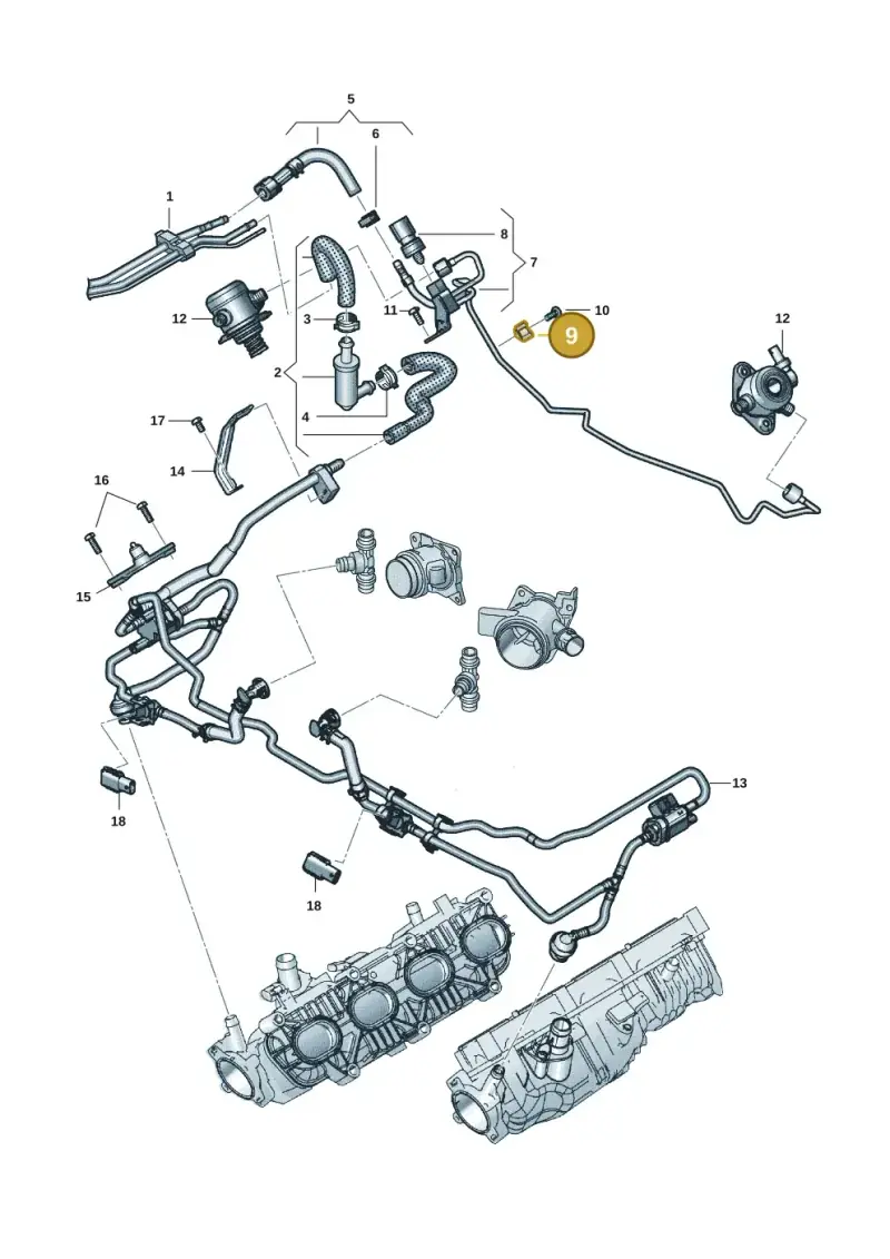 06E127233C — Audi RS6 Avant (2019-) diagram 537133086, position 9