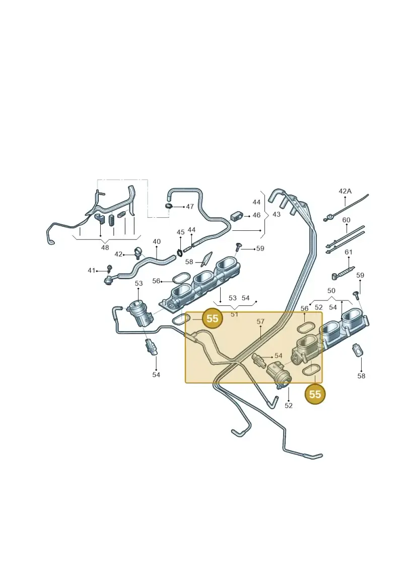 06E129717F — Audi A6 1.8 (2015-2019) diagram 887133220, position 55
