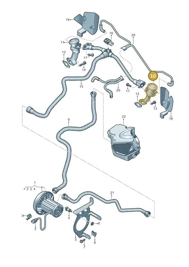 06E131101D — Audi A7 Sportback (2010-2015) diagram 647131250, position 10