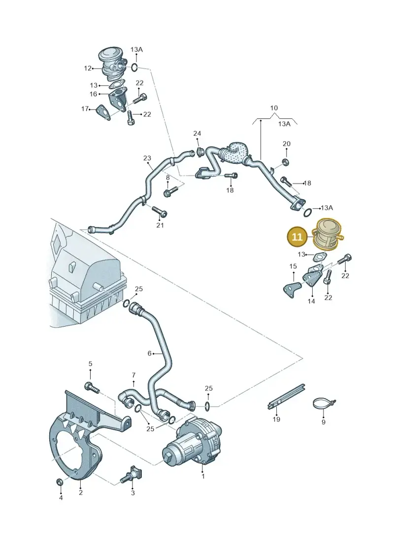 06E131101K — Audi A6 QU.ALLROAD     07> (2006-) diagram 448131200, position 11