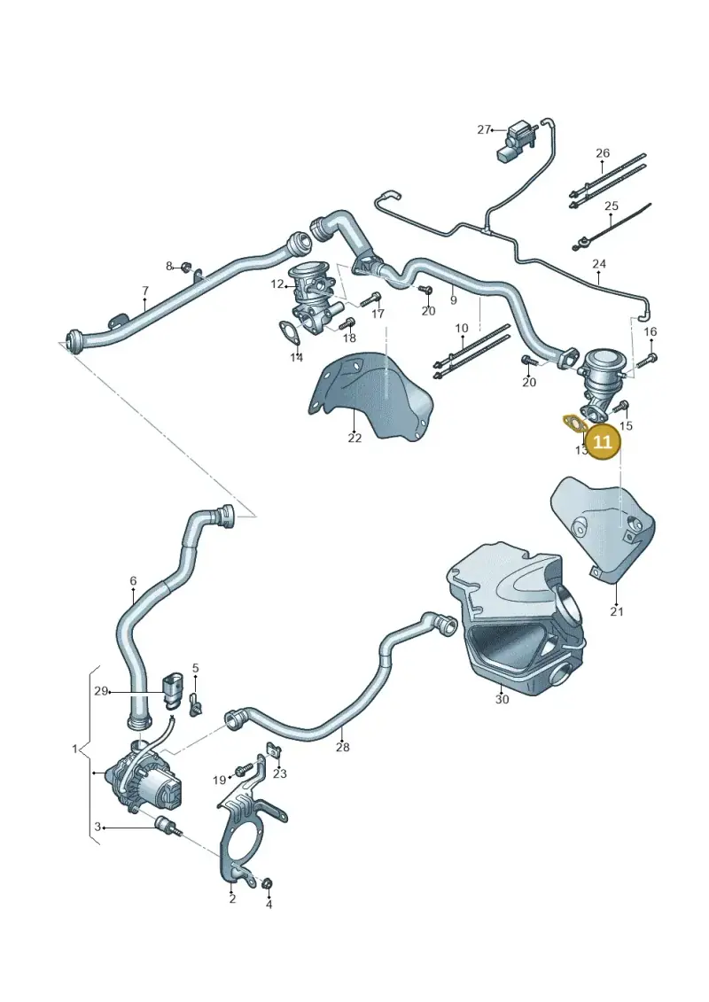 06E131101K — Audi A7 Sportback (2014-2018) diagram 724131400, position 11