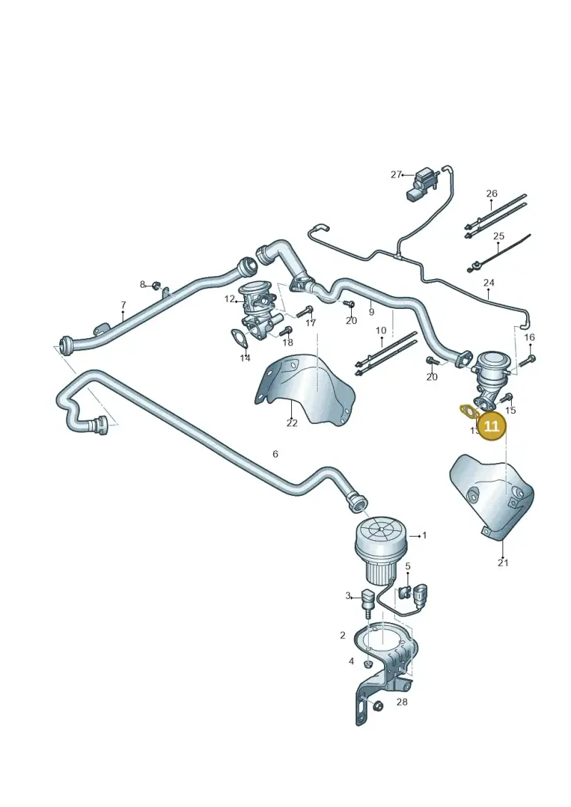 06E131101K — Audi A8L qu. 3.0 TDI (2013-2018) diagram 771131200, position 11