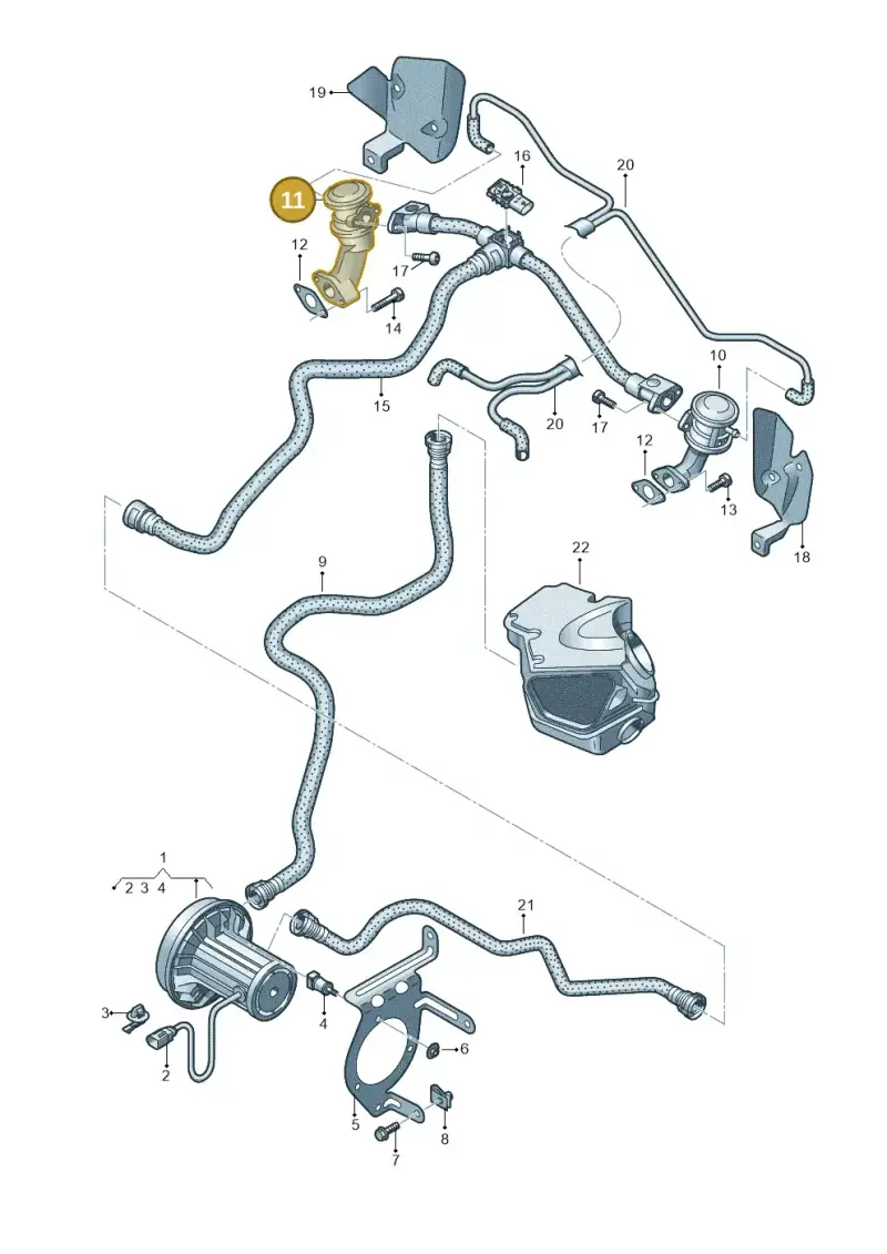 06E131102A — Audi A7 Sportback (2010-2015) diagram 647131250, position 11