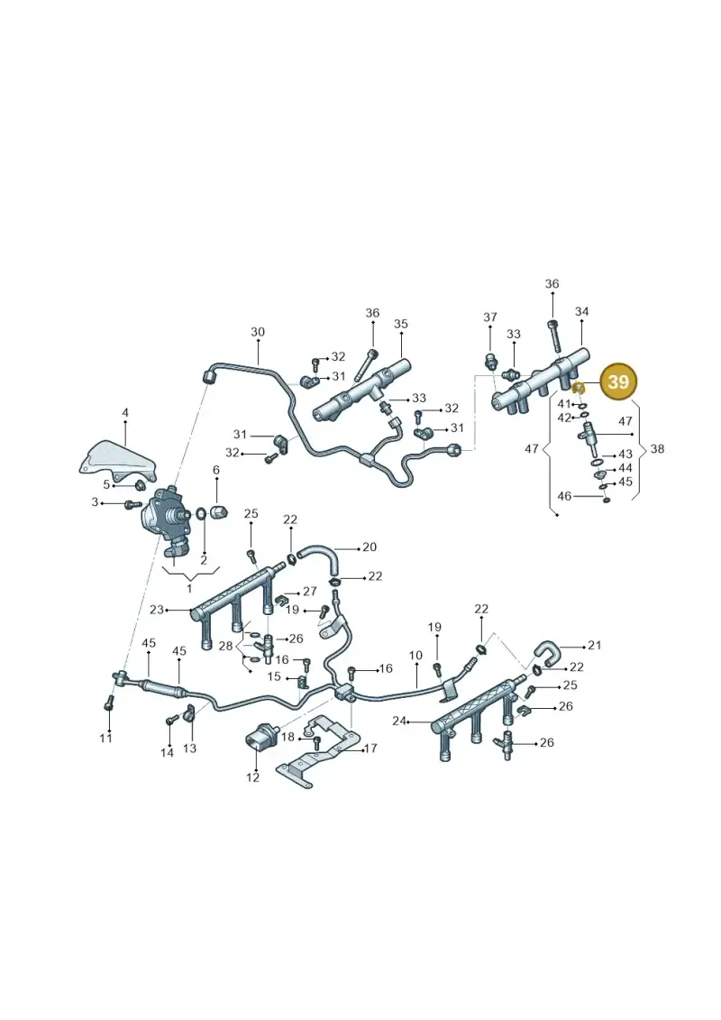 06E133036A — Audi A6 1.8 (2015-2019) diagram 887133230, position 39