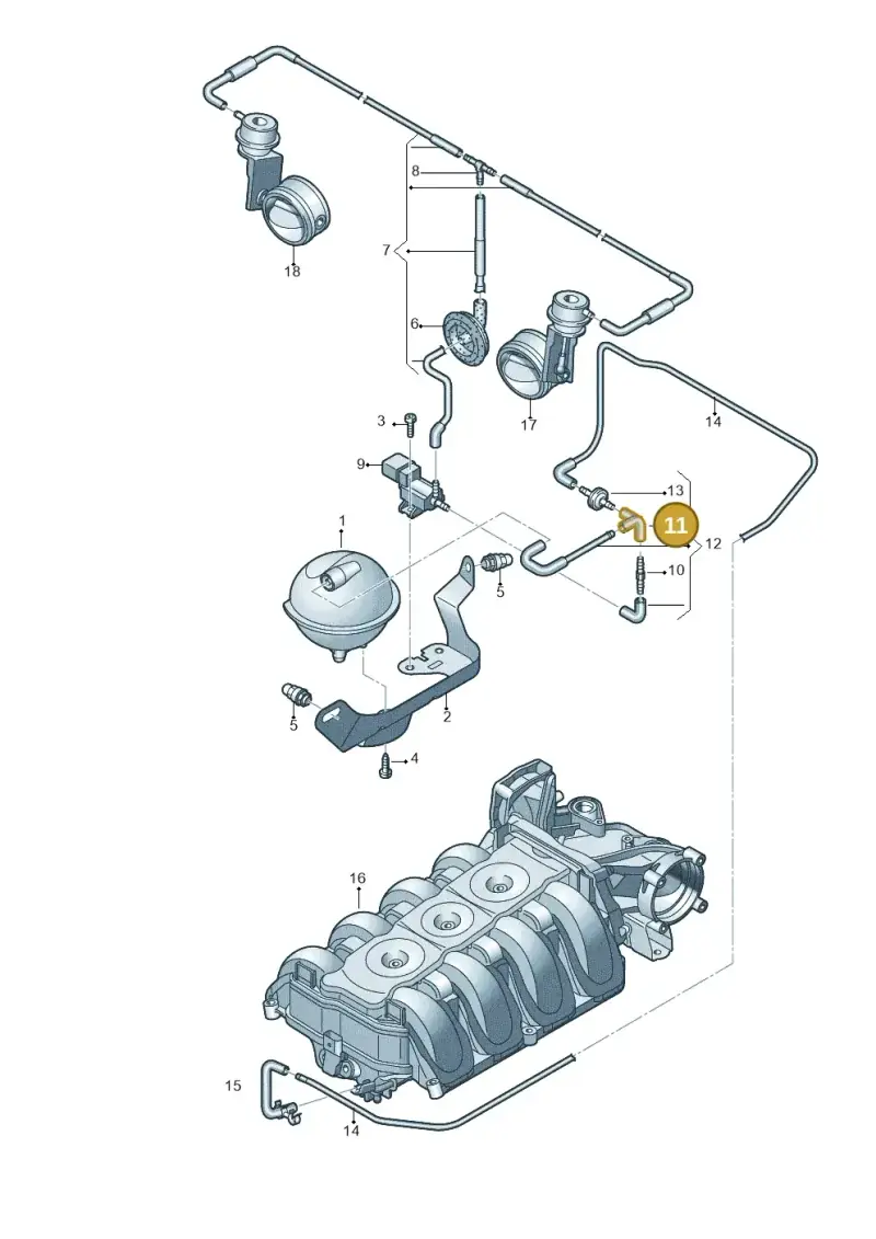 06E133579 — Audi RS4 Av. qu. 4.2 (2012-2015) diagram 750131800, position 11
