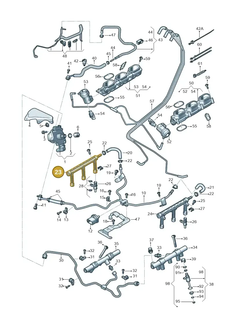 06E133682C — Audi Q7 qu. 3.0 TDI (2015-2019) diagram 771133240, position 23