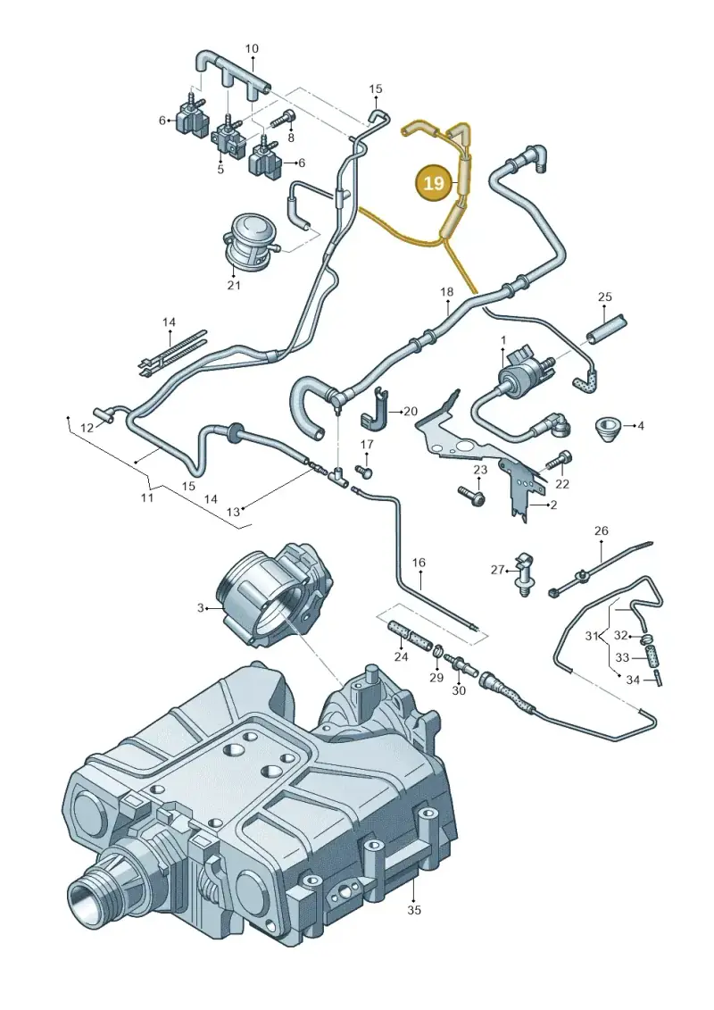 06E133773BR — Audi A5 Sportback (2011-2017) diagram 648133520, position 19