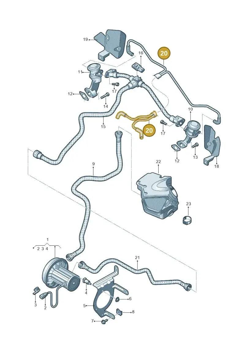 06E133773BR — Audi A4L 2.0 (2008-2012) diagram 669131030, position 20
