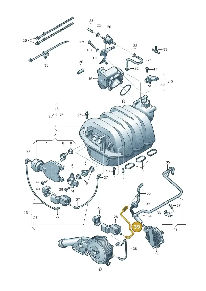 06E133773EC — Audi A6 L 2.0 (2011-2013) diagram 711133420, position 39