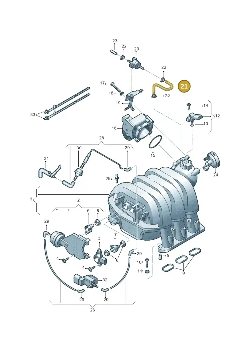 06E133784G — Audi A6/S6/Avant/qu.   05> (2004-) diagram 448133420, position 21