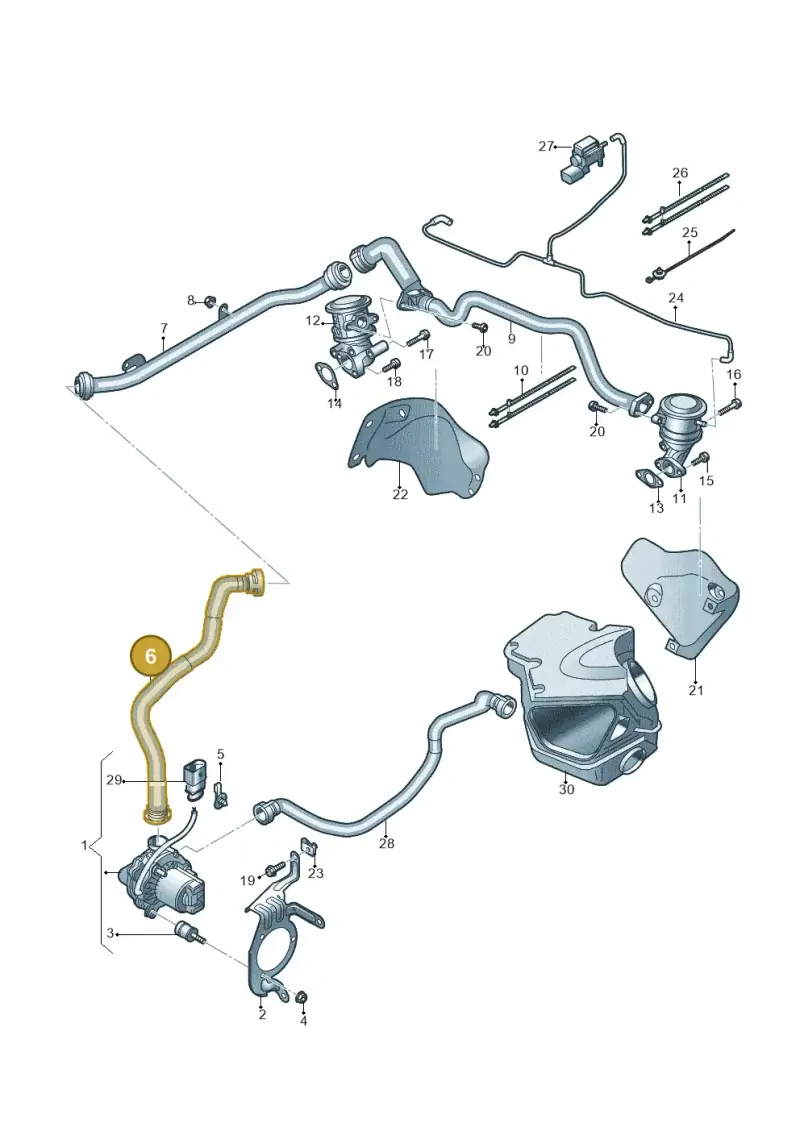 06E133817AP — Audi A7 Sportback (2014-2018) diagram 724131400, position 6