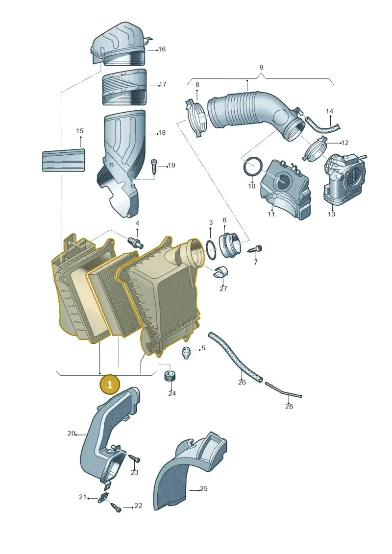 06E133837D — Audi A4/S4 Cabrio./qu. 07> (2006-) diagram 454133700, position 1
