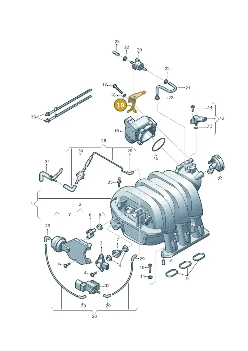 06E133947E — Audi A6/S6/Avant/qu.   05> (2004-) diagram 448133420, position 19