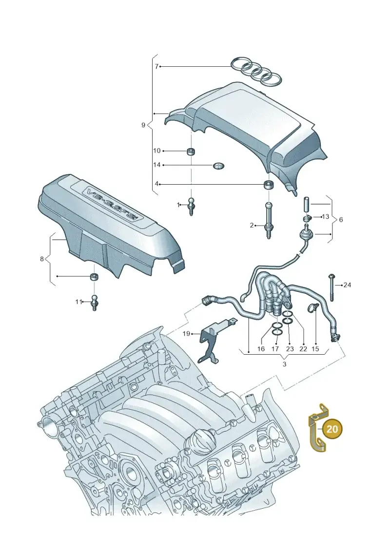 06E133947G — Audi A6 QU.ALLROAD     07> (2006-) diagram 603103800, position 20