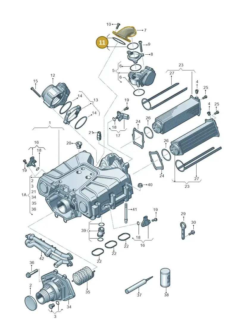 06E198012A — Audi Q5 qu. 2.0 TDI (2012-2017) diagram 648145350, position 11