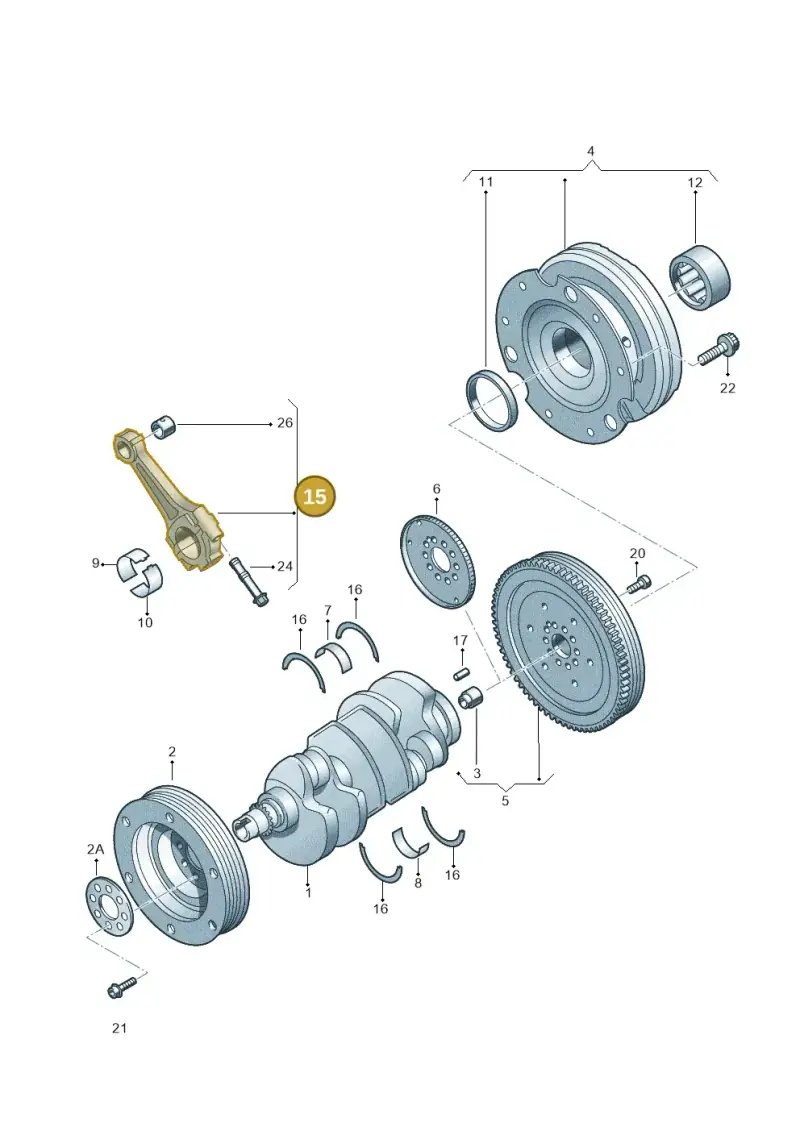 06E198401B — Audi A7 Sportback (2010-2015) diagram 620105100, position 15