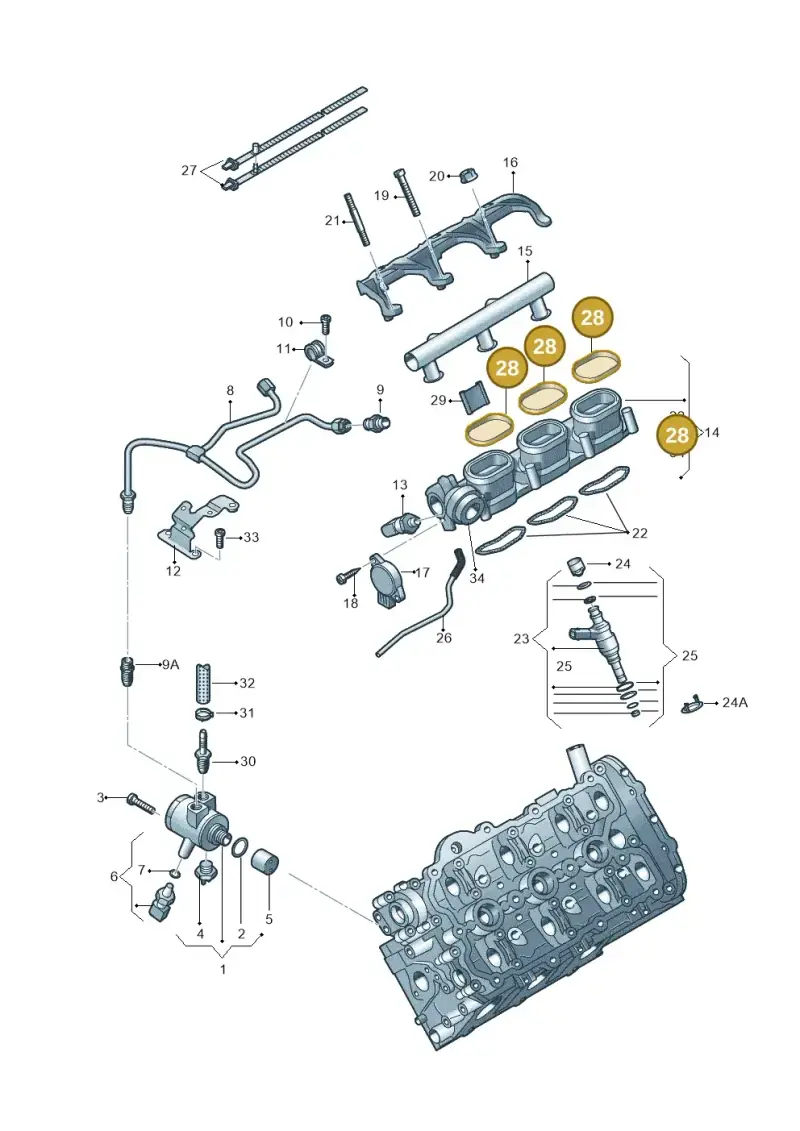 06E198717 — Audi A6L           "CN"05> (2005-) diagram 648133540, position 28